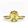 Image 1 : 2.50 ctw Citrine Designer Solitaire Ring 18k Yellow Gold - REF-21W8H