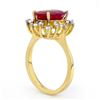 Image 2 : 3.68 ctw Ruby & Diamond Ring 10k Yellow Gold - REF-54A3N