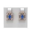 Image 1 : 3.64 ctw Tanzanite & Diamond Earrings 18K Rose Gold - REF-178W2H