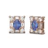 Image 2 : 3.64 ctw Tanzanite & Diamond Earrings 18K Rose Gold - REF-178W2H