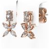 Image 3 : 1.5 ctw Oval & Marquise Cut Diamond Earrings 18K Rose Gold - REF-202Y8X