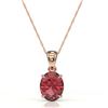 Image 2 : 3 ctw Pink Tourmaline Designer Necklace 14k Rose Gold - REF-37R6K