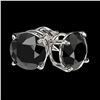 Image 3 : 2.13 ctw Fancy Black Diamond Solitaire Stud Earrings 10k White Gold - REF-35Y6X