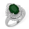 Image 1 : 2.58 ctw Emerald & Diamond Ring 18k White Gold - REF-54G2W