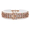 Image 2 : 11.02 ctw Morganite & Diamond Row Bracelet 10K Rose Gold - REF-245K5Y