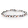 Image 1 : 6.0 ctw Pink Tourmaline & Diamond Bracelet 18k White Gold - REF-127Y3X