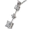 Image 3 : 1.16 ctw Princess Cut Diamond Necklace 18K White Gold - REF-163H3R