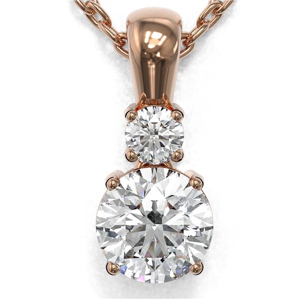 0.6 ctw Diamond Designer Necklace 18K Rose Gold - REF-89A6N