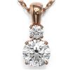 Image 1 : 0.6 ctw Diamond Designer Necklace 18K Rose Gold - REF-89A6N