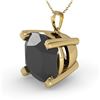 Image 1 : 6.0 ctw Cushion Black Diamond Designer Necklace 18k Yellow Gold - REF-122N2F