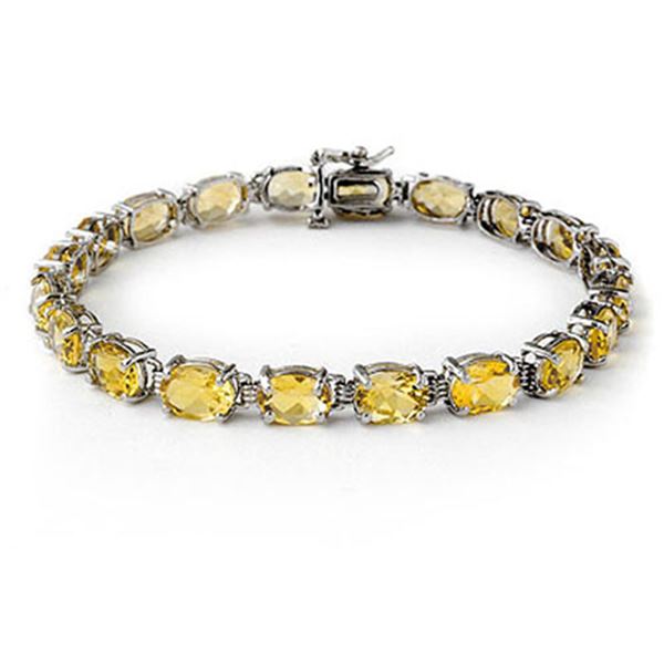 16.40 ctw Citrine Bracelet 10k White Gold - REF-34R9K