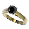 Image 1 : 1.25 ctw Fancy Black Diamond Solitaire Engagment Ring 10k Yellow Gold - REF-26Y6X