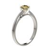 Image 3 : 0.54 ctw Certified Intense Yellow Diamond Engagment Ring 10k White Gold - REF-60W3H