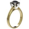 Image 3 : 2.50 ctw Fancy Black Diamond Solitaire Engagment Ring 10k Yellow Gold - REF-45A4N