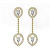 Image 2 : 2 ctw Diamond Designer Earrings 18K Yellow Gold - REF-240K8Y