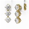 Image 3 : 1.68 ctw Diamond Designer Earrings 18K Yellow Gold - REF-176R9K