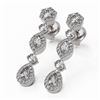 Image 1 : 2.5 ctw Mix Cut Diamonds Designer Earrings 18K White Gold - REF-248N2F