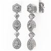 Image 3 : 2.5 ctw Mix Cut Diamonds Designer Earrings 18K White Gold - REF-248N2F