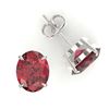 Image 2 : 5.50 ctw Pink Tourmaline Designer Stud Earrings 18k White Gold - REF-45M4G