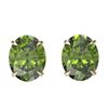 Image 1 : 6 ctw Green Tourmaline Designer Stud Earrings 14k Rose Gold - REF-41M9G