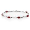 Image 1 : 4.02 ctw Ruby & Diamond Bracelet 10k White Gold - REF-26X6A