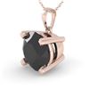 Image 1 : 1.50 ctw Black Diamond Designer Necklace 18k Rose Gold - REF-41A5N
