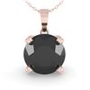 Image 2 : 1.50 ctw Black Diamond Designer Necklace 18k Rose Gold - REF-41A5N