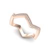 Image 1 : 0.42 ctw Micro Pave VS/SI Diamond Eternity Ring 14k Rose Gold - REF-27F3M
