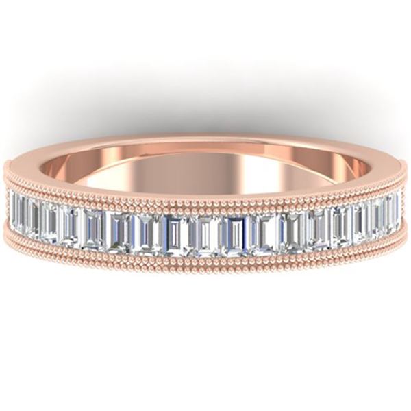 1 ctw Baguette VS/SI Diamond Art Deco Eternity Ring 14k Rose Gold - REF-107H3R