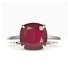 Image 1 : 6 ctw Ruby Designer Solitaire Engagment RNG 18k White Gold - REF-49G3W