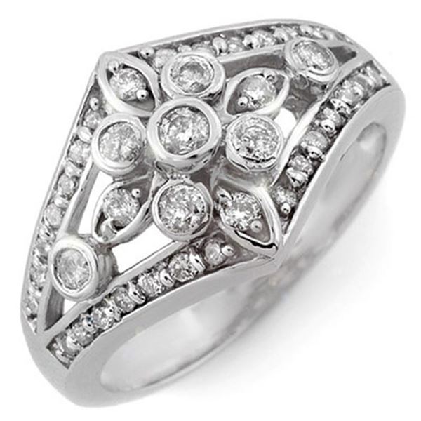 0.75 ctw Certified VS/SI Diamond Ring 10k White Gold - REF-42K3Y