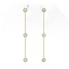 Image 2 : 1.5 ctw Diamond Station Earrings 18K Yellow Gold - REF-224Y2X