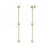 Image 3 : 1.5 ctw Diamond Station Earrings 18K Yellow Gold - REF-224Y2X