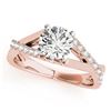 Image 2 : 1.06 ctw Certified VS/SI Diamond 2pc Wedding Set 14k Rose Gold - REF-115N9F