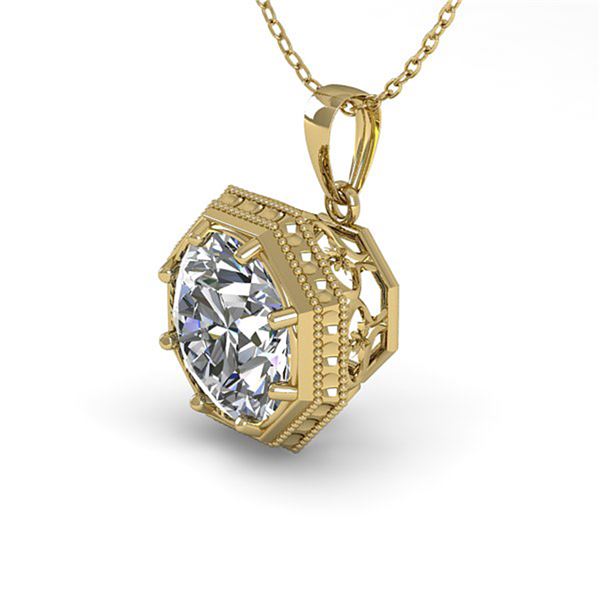 0.50 ctw VS/SI Diamond Necklace Art Deco 18k Yellow Gold - REF-97X3A