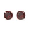 Image 1 : 3 ctw Cushion Cut Garnet Designer Stud Earrings 14k Rose Gold - REF-17R8K