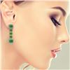 Image 3 : 10.22 ctw Jade & Diamond Earrings 14K Rose Gold - REF-190G5W