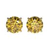 Image 1 : 1.54 ctw Certified Intense Yellow Diamond Stud Earrings 10k Yellow Gold - REF-157Y3X