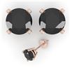 Image 2 : 2.0 ctw Black Diamond Stud Designer Earrings 18k Rose Gold - REF-43W3H