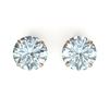 Image 1 : 4 ctw Sky Blue Topaz Designer Stud Earrings 14k Rose Gold - REF-17F3M