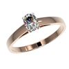 Image 2 : 0.50 ctw Certified VS/SI Quality Oval Diamond Engagment Ring 10k Rose Gold - REF-60N3F