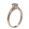 Image 3 : 0.50 ctw Certified VS/SI Quality Oval Diamond Engagment Ring 10k Rose Gold - REF-60N3F