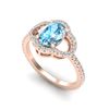 Image 2 : 2 ctw TOPAZ & Micro Pave VS/SI Diamond Certified Ring 10k Rose Gold - REF-30A2N