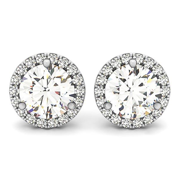 0.70 ctw Diamond VS/SI Certified Halo 14k White Gold - REF-45X3A