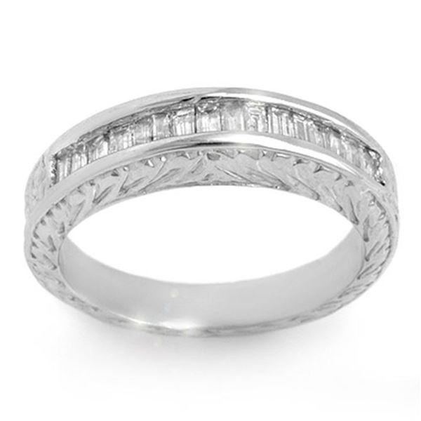 1.33 ctw Baguette Certified VS/SI Diamond Ring 14k White Gold - REF-136R4K