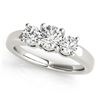Image 2 : 0.75 ctw VS/SI Diamond 3 Stone Ring 18k White Gold - REF-96Y4X