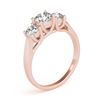 Image 2 : 0.5 ctw Certified VS/SI Diamond 3 Stone Ring 18k Rose Gold - REF-55W9H