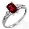 Image 1 : 1.45 ctw Pink Tourmaline & Diamond Ring 10k White Gold - REF-21M8G