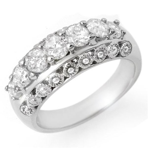 1.25 ctw Certified VS/SI Diamond Ring 18k White Gold - REF-160K2Y