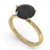 Image 1 : 2.0 ctw Black Certified Diamond Engagment Ring Martini 14k Yellow Gold - REF-67H5R